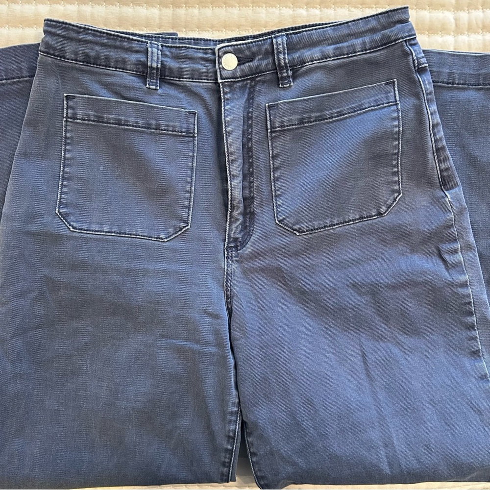Rolla’s Sailor High Rise Wide Leg Ankle Length Jeans W/Patch Front Pockets, 31 - Picture 11 of 14